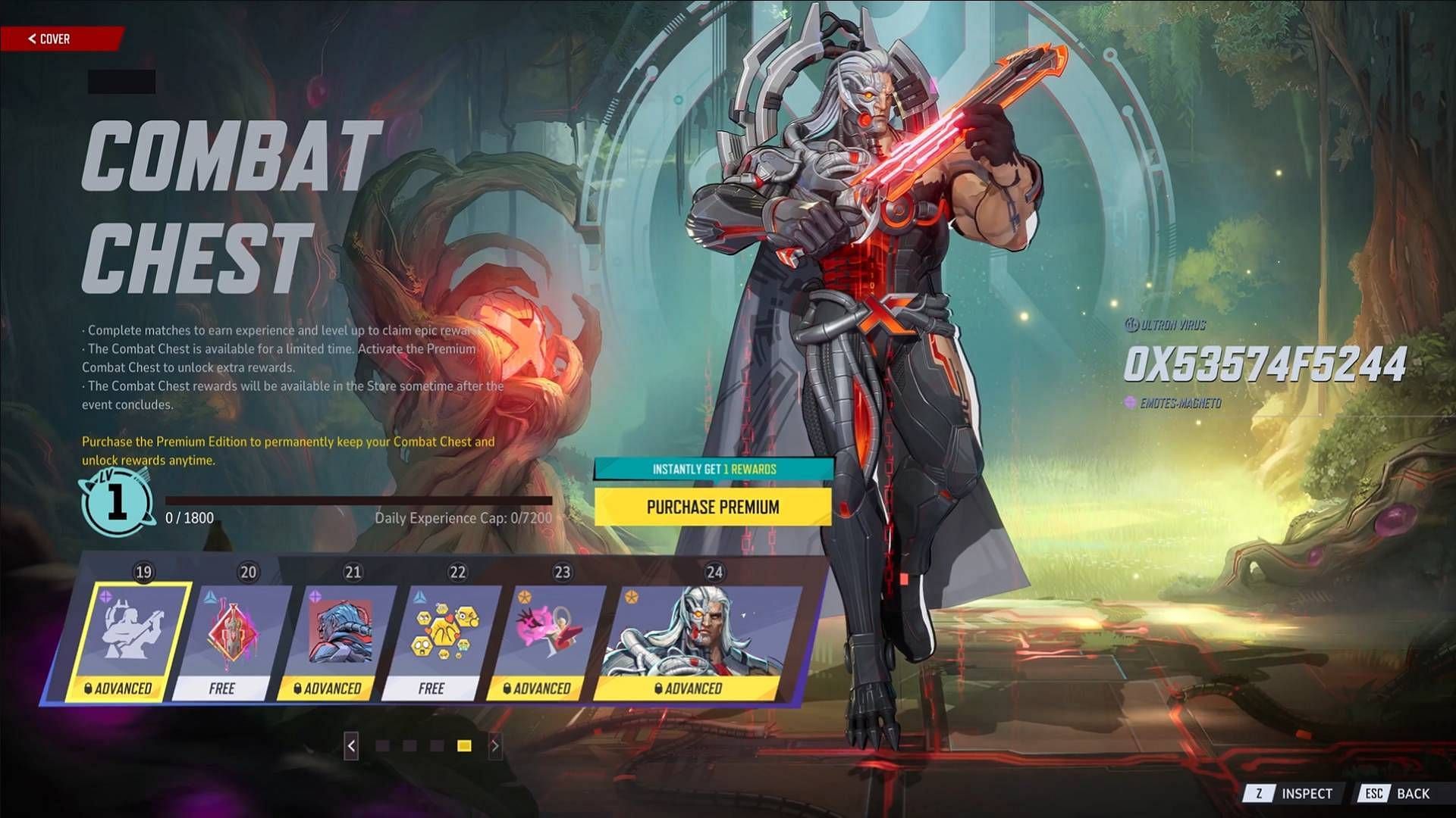 Magneto's costume through Combat Chest (Image via NetEase Games)